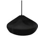 Radiance Collection - Crease Pendant Ceiling Light in Matte Black, Dedicated LED, Black Cord, Gloss Black, 15.25W x 6.5H, Form+Finish+Function