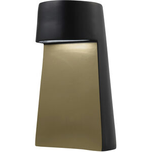 Portable 12.5 inch 12 watt Carbon Matte Black/Champagne Gold Table Lamp Portable Light