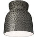 Radiance Collection - Hourglass 1 Light 7.5 inch Hammered Pewter Flush-Mount Ceiling Light in Replaceable Bulb, Form+Finish+Function