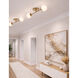 Fusion Collection - Noho Family 2 Light 16.5 inch Brushed Brass and Etched Opal Semi-Flush Ceiling Light, EVOLV