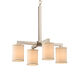 Textile LED 21 inch Brushed Nickel Chandelier Ceiling Light