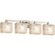 Alabaster Rocks 4 Light 32.5 inch Brushed Nickel Bath Vanity Light Wall Light, Regency Family, Choices