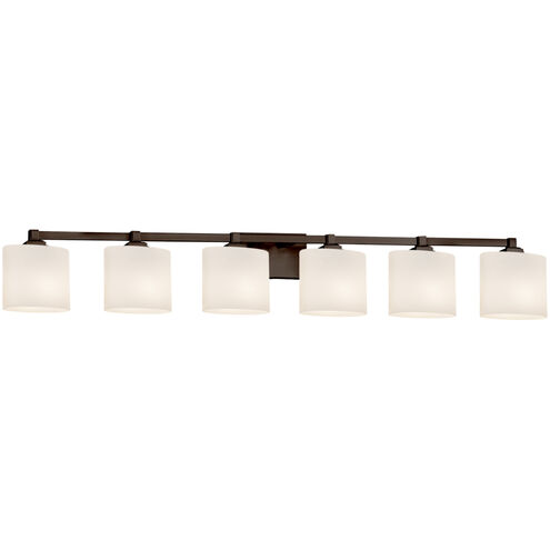 Fusion 6 Light 51.5 inch Polished Chrome Vanity Light Wall Light in Oval, Incandescent, Opal Fusion