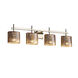 Fusion 4 Light 33.5 inch Brushed Nickel Vanity Light Wall Light in Oval, Incandescent, Mercury Fusion