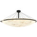 Lumenaria 75 inch Dark Bronze Semi-Flush Bowl with Ring Ceiling Light in Incandescent