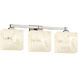 LumenAria 3 Light 23.5 inch Brushed Nickel Bath Bar Wall Light in Rectangle, Incandescent, Rectangle