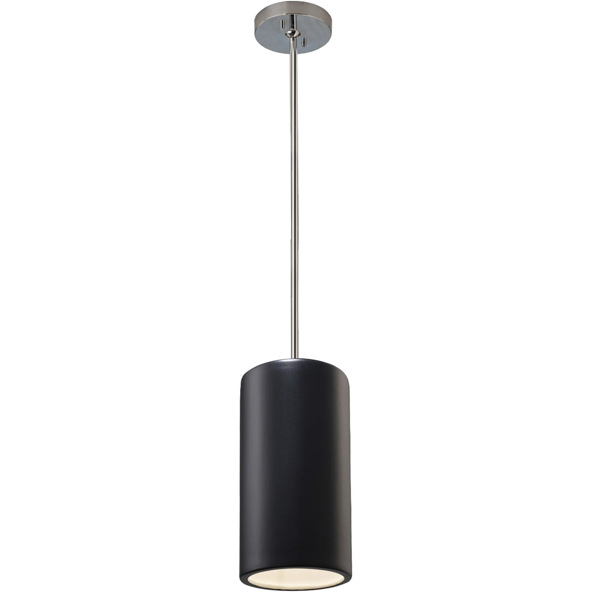 Radiance Collection LED 7 inch Carbon Matte Black with Dark Bronze Pendant Ceiling Light