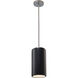 Radiance Collection LED 7 inch Carbon Matte Black with Dark Bronze Pendant Ceiling Light