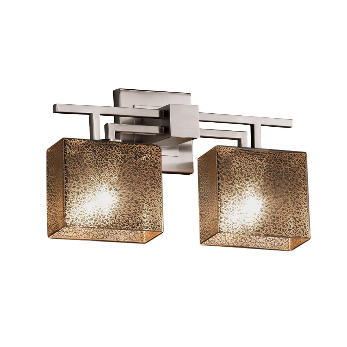 Fusion 2 Light 16 inch Brushed Nickel Vanity Light Wall Light in