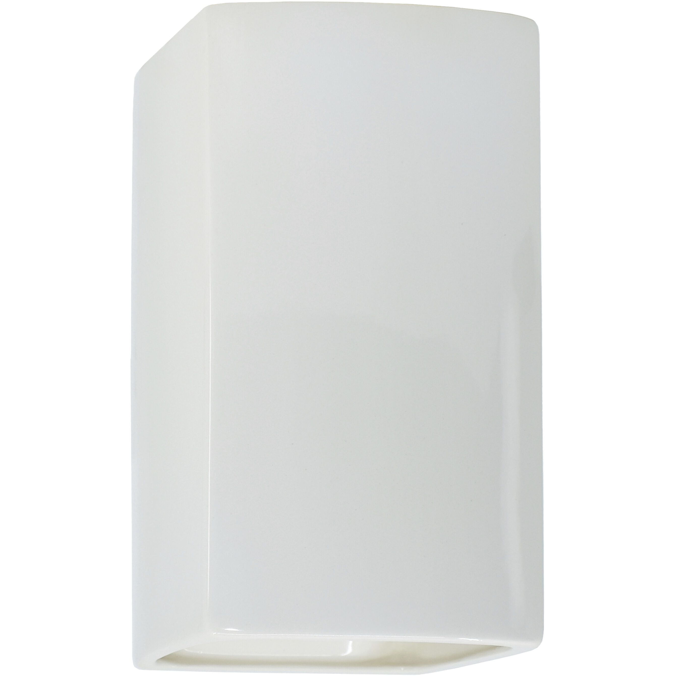 Ambiance Rectangle LED 13.5 inch Gloss White Outdoor Wall Sconce, Large