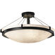 Clouds 6 Light 27 inch Matte Black Semi-Flush Bowl Ceiling Light in Incandescent