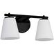 Fusion Collection - Alpino Family 15 inch Matte Black Bath Bar Wall Light