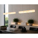 LumenAria Collection - Medley Family 36 inch Brushed Brass and Faux Alabaster Resin Linear Pendant Ceiling Light in 3.5" D x 36" W x 3.5" H, EVOLV