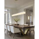 Alabaster Rocks Collection - Medley Family 60 inch Brushed Brass and Alabaster Rocks Linear Pendant Ceiling Light in 3.5" D x 60" W x 3.5" H, EVOLV
