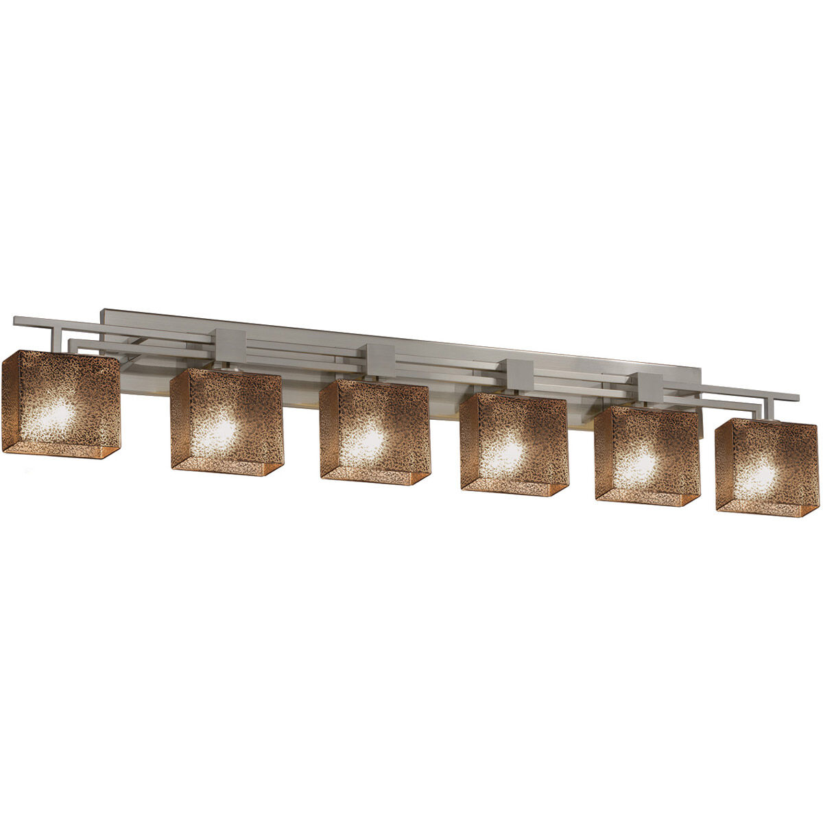 Fusion LED 56.5 inch Brushed Nickel Vanity Light Wall Light in 4200 Lm LED Rectangle Mercury Fusion