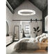 Alabaster Rocks Collection - Medley Family LED 42 inch Brushed Brass and Alabaster Rocks Pendant Ceiling Light in 42" D x 42" W x 3.5" H, EVOLV