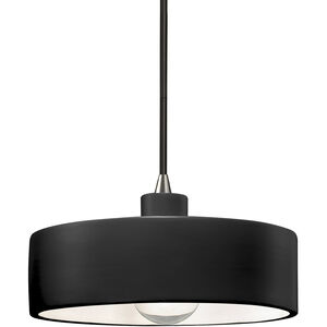 Radiance Collection 1 Light 12 inch Brushed Nickel Pendant Ceiling Light