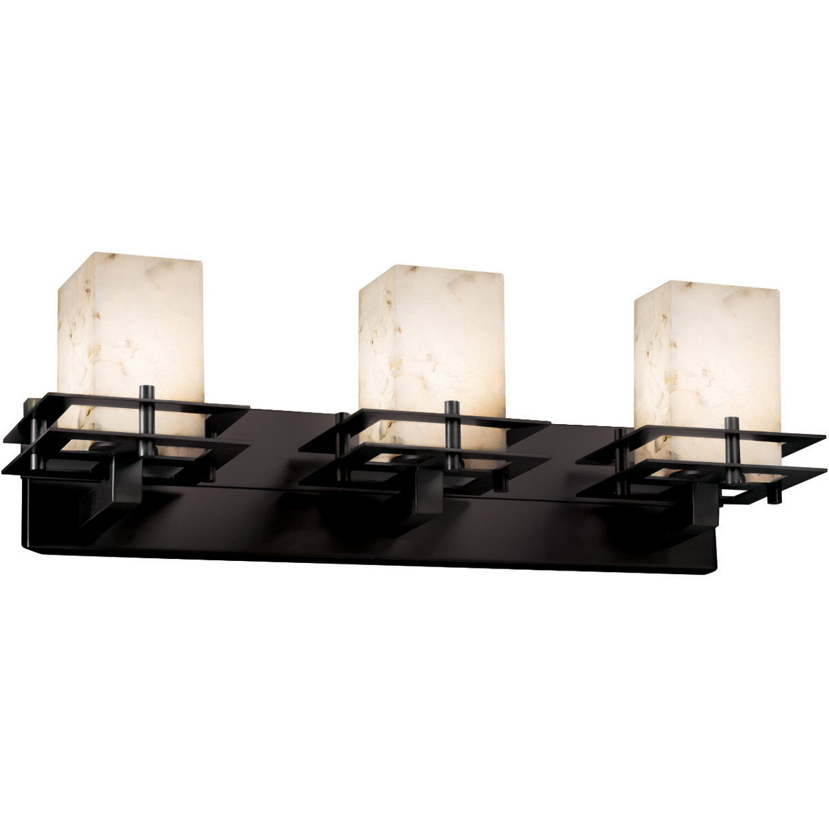 Alabaster Rocks LED 27 inch Matte Black Bath Bar Wall Light