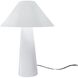 Portable 21.5 inch 60.00 watt Gloss White and Brushed Brass Portable Lamp Portable Light