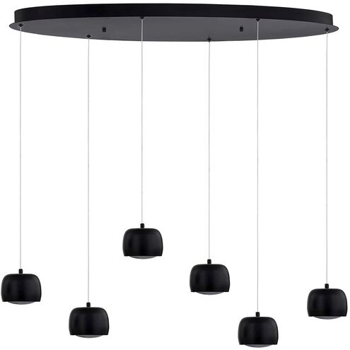 Frascati 6 Light 36 inch Matte Black Chandelier Ceiling Light