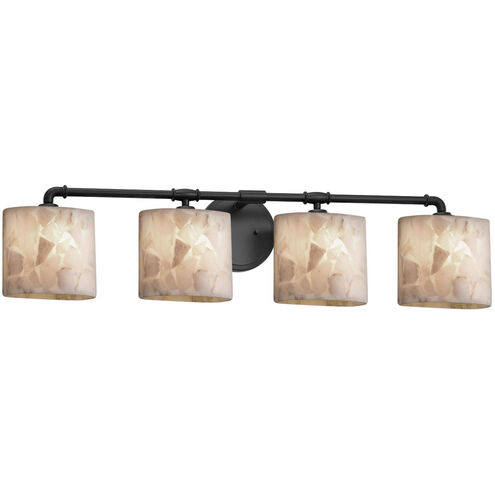 Alabaster Rocks 36 inch Matte Black Bath Bar Wall Light