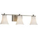 Limoges LED 24 inch Polished Chrome Vanity Light Wall Light in 2100 Lm LED, Bamboo, Cylinder with Flat Rim