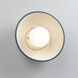 Ambiance Collection 1 Light 10 inch Midnight Sky with Matte White internal finish Wall Sconce Wall Light in Midnight Sky/Matte White, Form+Finish+Function