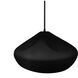 Radiance Collection - Crease Pendant Ceiling Light in Matte Black, Black Cord, Replaceable Bulb, Carbon Matte Black/Champagne Gold, 15.25W x 6.5H, Form+Finish+Function
