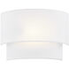 Textile Collection 1 Light 14 inch White ADA Wall Sconce Wall Light, EVOLV