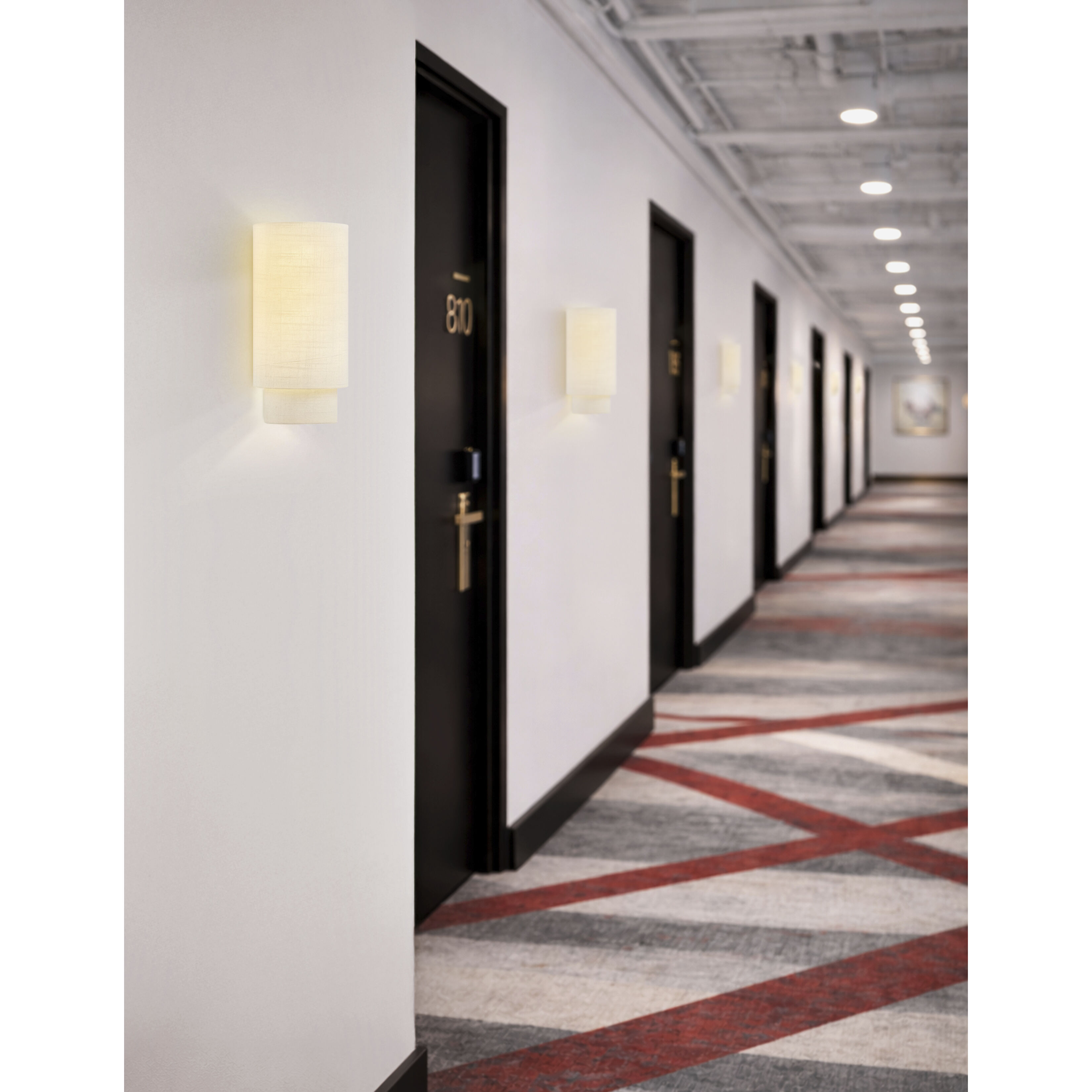 Textile Collection - Classic Family 1 Light 6.25 inch ADA Wall Sconce Wall Light in Cream, 4" D x 6.25" W x 13" H, EVOLV