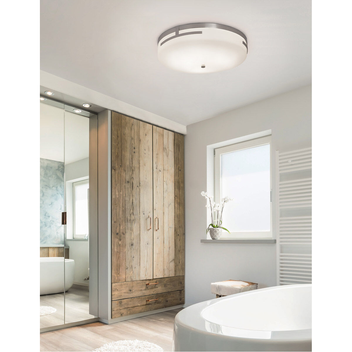 Mercury glass store flush mount