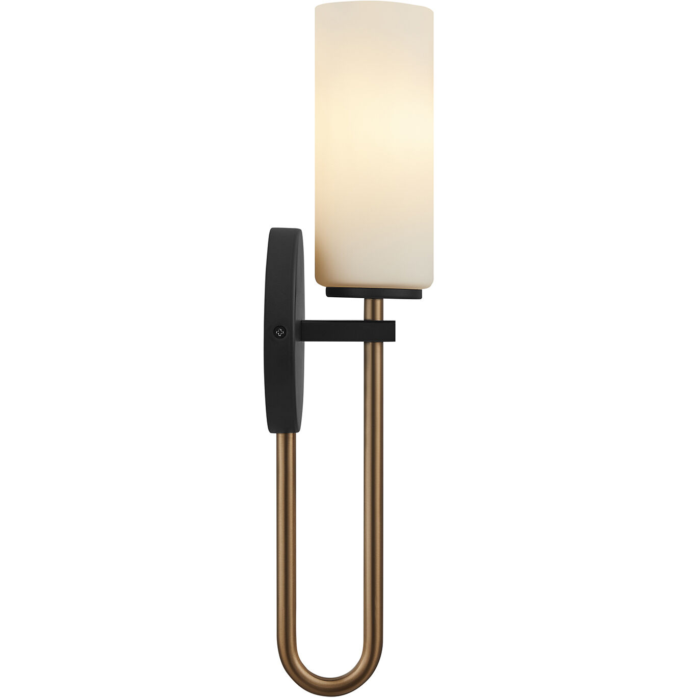 Fusion Collection - Tilburg Family 1 Light 5 inch Matte Black and Brass ADA Wall Sconce Wall Light, EVOLV