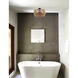 Eco Collection - Milos Family 6 Light 24 inch Matte Black and Natural Semi-Flush Ceiling Light in 24" D x 24" W x 14" H, EVOLV