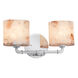 Alabaster Rocks LED 14 inch Brushed Nickel Bath Bar Wall Light in 1400 Lm LED, Square with Flat Rim
