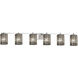 Wire Glass Bath Bar Wall Light in 4200 Lm LED, Polished Chrome, Swirl with Clear Bubbles, Cylinder with Flat Rim