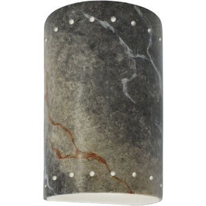 Ambiance Cylinder LED 6 inch Slate Marble ADA Wall Sconce Wall Light in 1000 Lm LED, Small