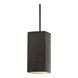 Radiance Collection 1 Light 5.5 inch Hammered Iron with Matte Black Pendant Ceiling Light