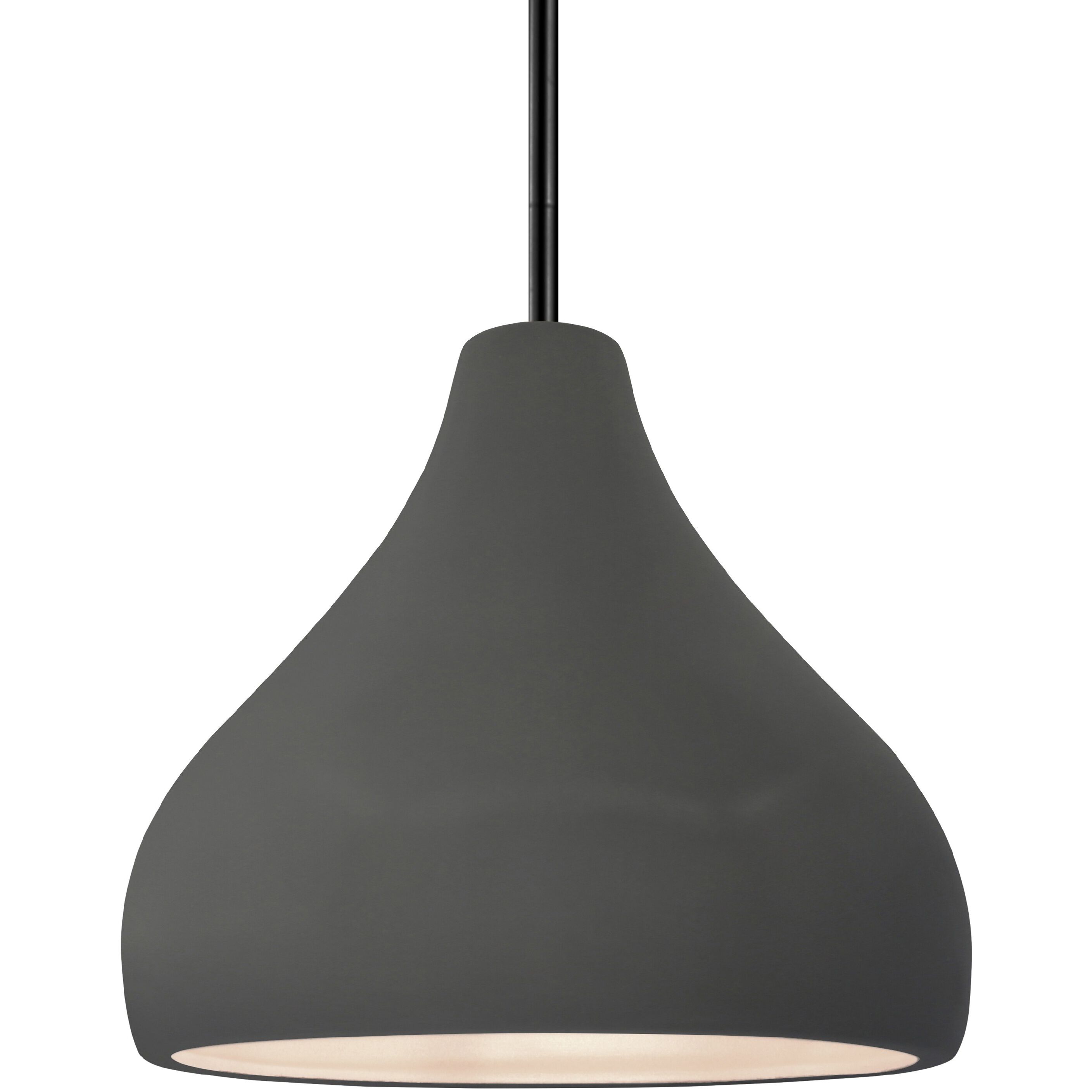 Radiance LED 11.5 inch Gloss Grey and Matte Black Pendant Ceiling Light