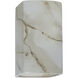 Ambiance Rectangle LED 7.25 inch Carrara Marble Wall Sconce Wall Light, Large