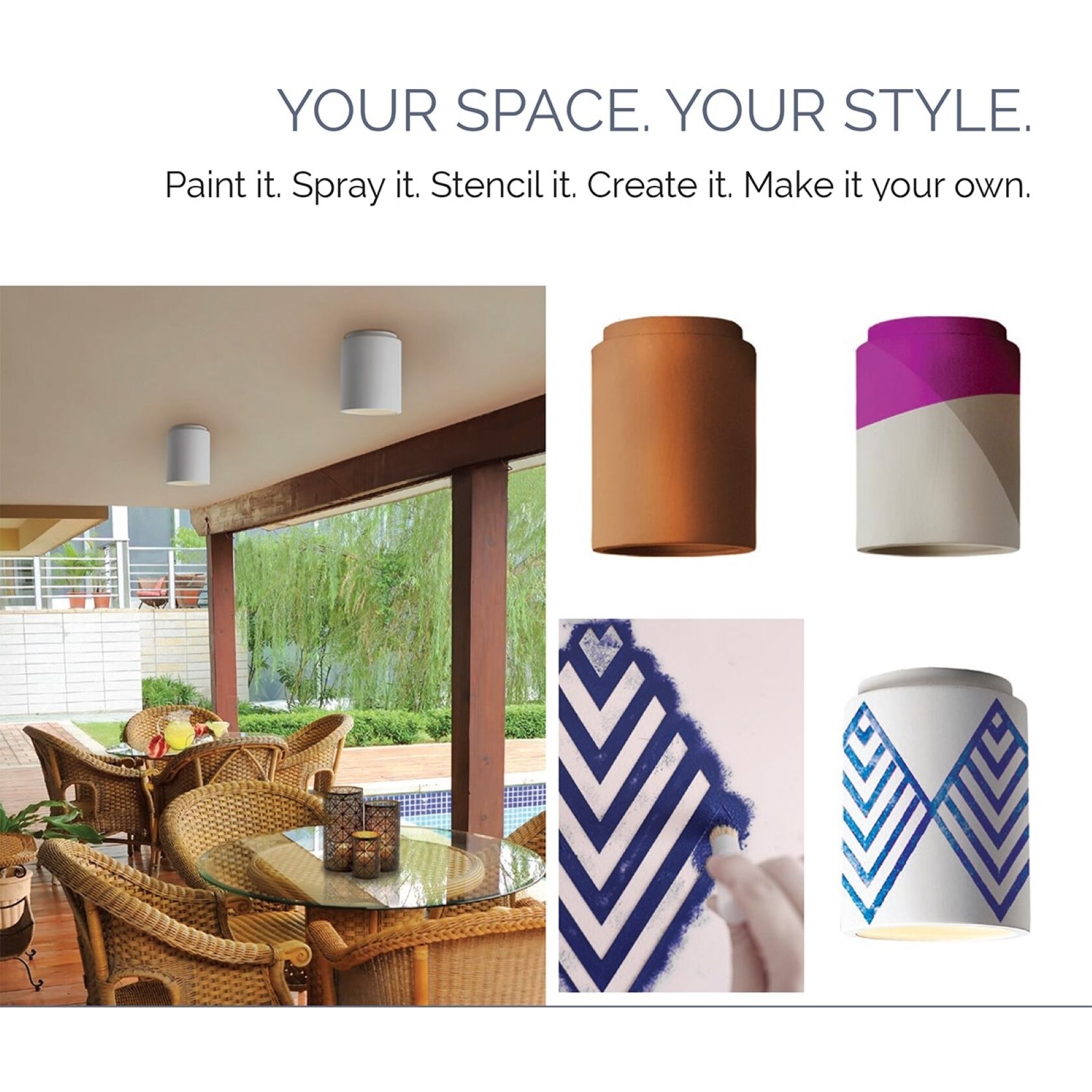 Ambiance Cylinder LED 9.5 inch Bisque Outdoor Wall Sconce, Small