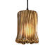 Veneto Luce 1 Light 6 inch Antique Brass Pendant Ceiling Light in Amber (Veneto Luce), Tulip with Rippled Rim
