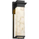 Alabaster Rocks 16.5 inch Matte Black Outdoor Wall Sconce