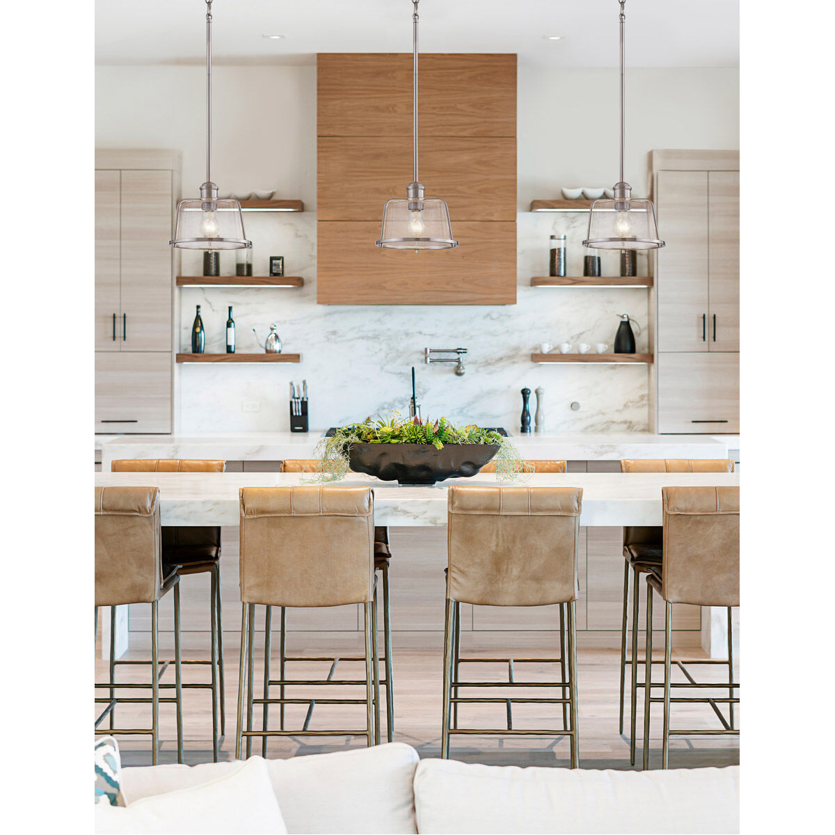 Revere 1 Light 9 inch Brushed Nickel Pendant Ceiling Light