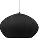 Radiance Collection - Fluted Pendant Ceiling Light in Matte Black, Dedicated LED, White Cord, Carbon Matte Black/Champagne Gold, Form+Finish+Function