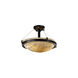 Porcelina LED 21 inch Dark Bronze Semi-Flush Ceiling Light in 3000 Lm LED, Waves, Ring