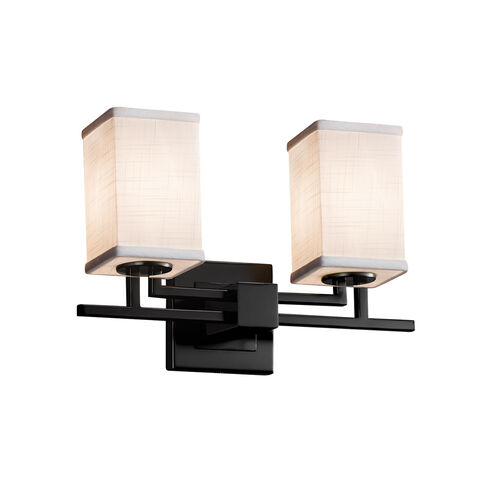 Textile 16 inch Dark Bronze Bath Bar Wall Light