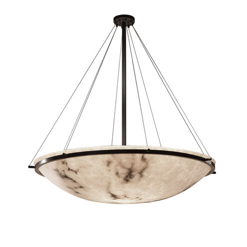 LumenAria 8 Light 51 inch Matte Black Pendant Ceiling Light in Incandescent