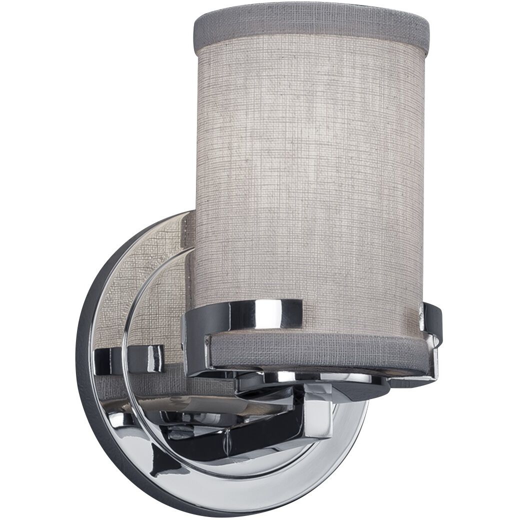 Textile 1 Light 5 inch Polished Chrome Wall Sconce Wall Light, Atlas Family, Choices