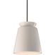 Radiance Collection - Trapezoid 1 Light 7.75 inch Matte Black and Matte White Pendant Ceiling Light in Replaceable Bulb, Form+Finish+Function