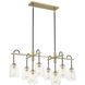 Fusion Collection - Arcwell 22 inch Clear Glass Chandelier Ceiling Light